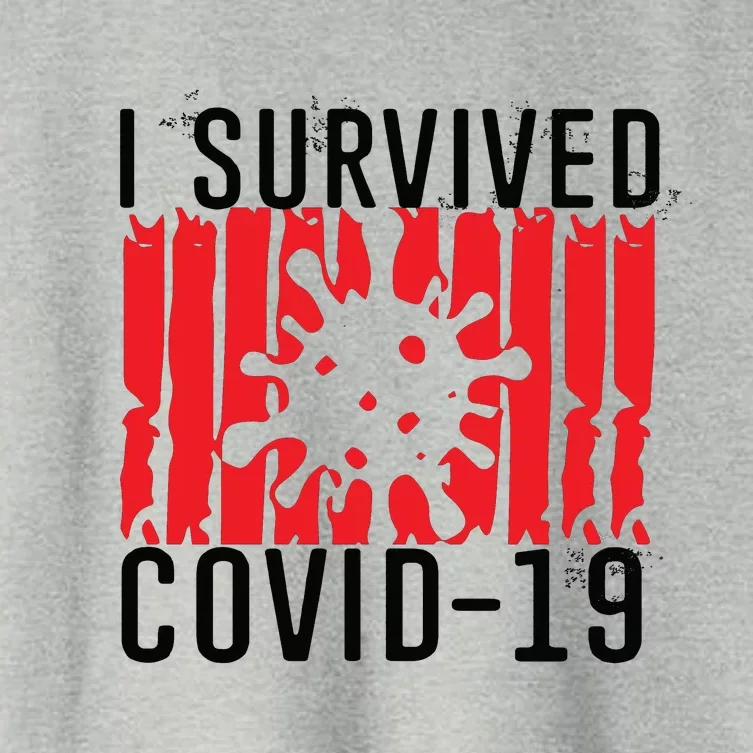 I Survived Covid19 Distressed Women's Crop Top Tee