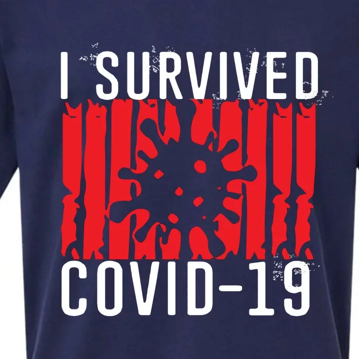 I Survived Covid19 Distressed Sueded Cloud Jersey T-Shirt