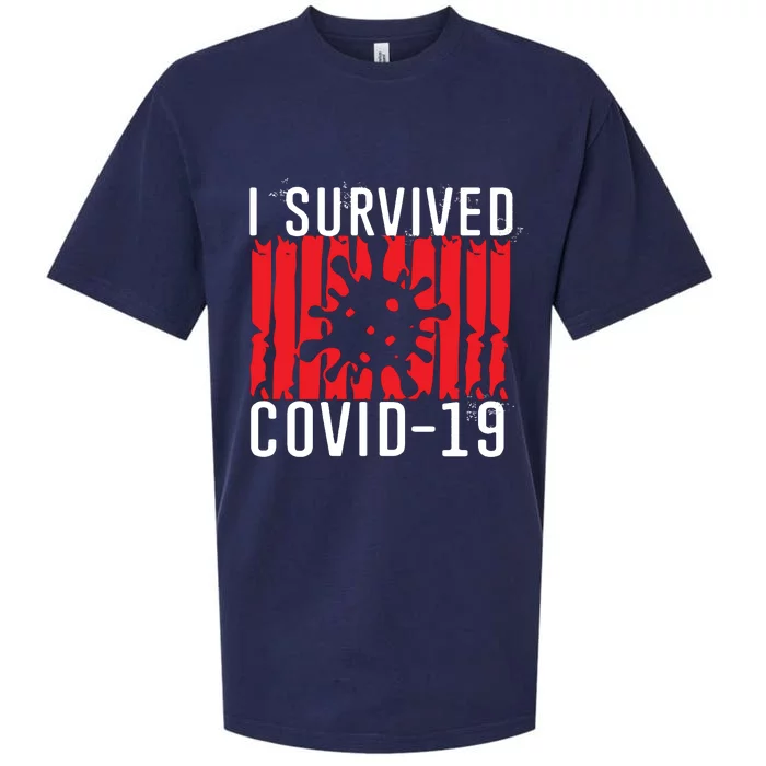 I Survived Covid19 Distressed Sueded Cloud Jersey T-Shirt