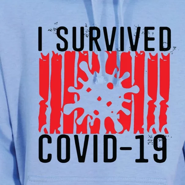 I Survived Covid19 Distressed Unisex Surf Hoodie