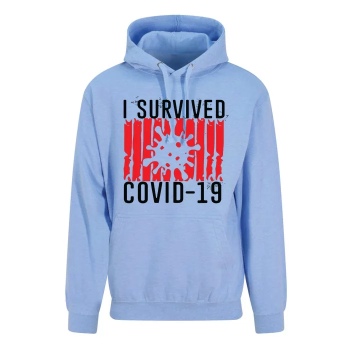 I Survived Covid19 Distressed Unisex Surf Hoodie