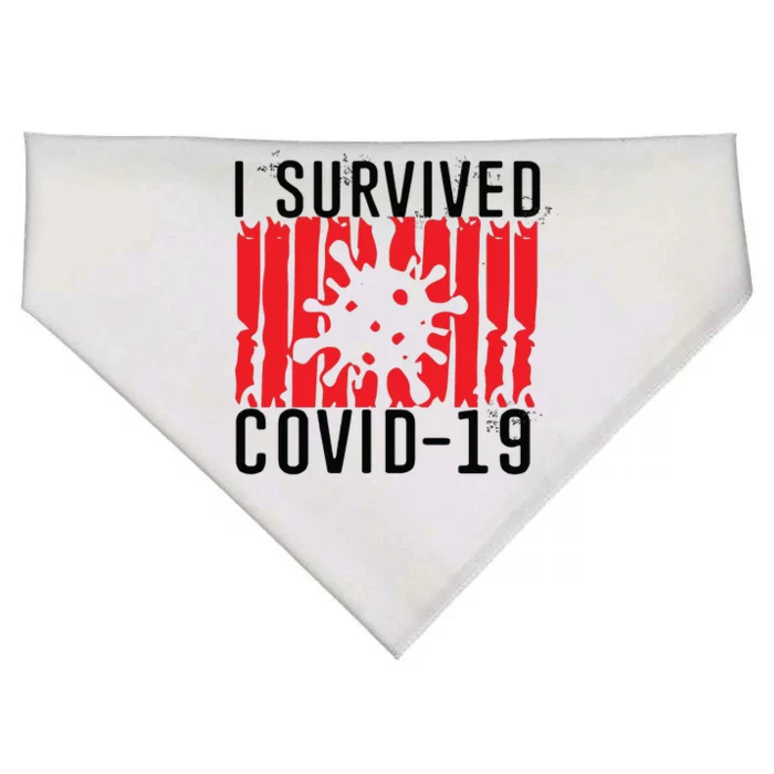 I Survived Covid19 Distressed USA-Made Doggie Bandana