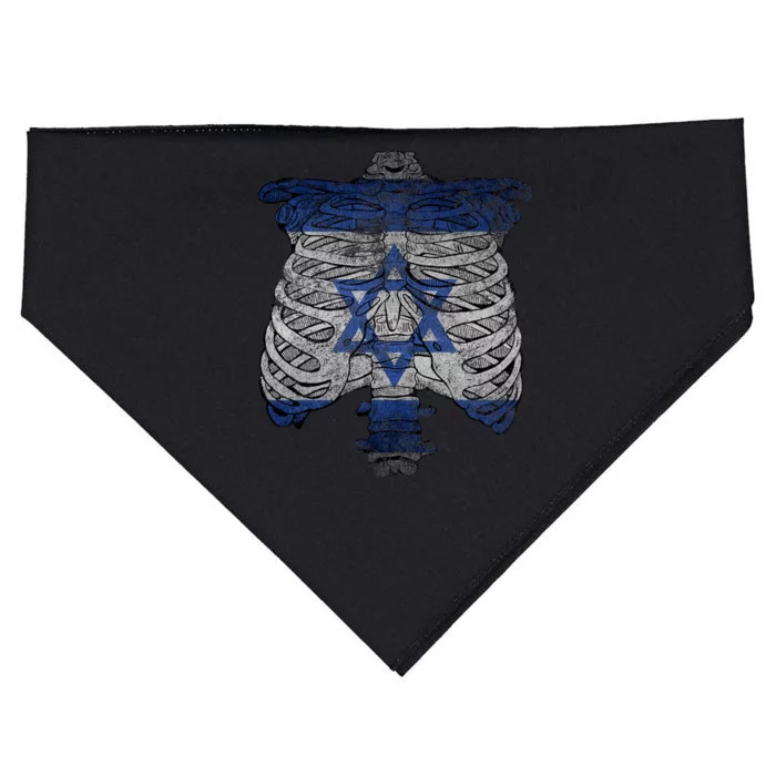 Israeli Skeleton Costume Jewish Halloween Gifts Israel Flag USA-Made Doggie Bandana