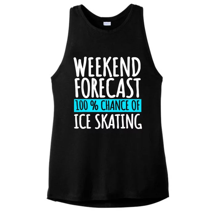 Ice Skating Coach Figure Skater Skates Sport Ladies Tri-Blend Wicking Tank