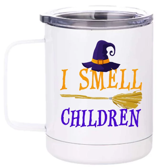 I Smell Children Witch Halloween Costume Front & Back 12oz Stainless Steel Tumbler Cup