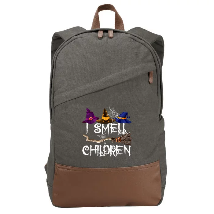 I Smell Children Funny Witches Halloween Party Costume Cotton Canvas Backpack