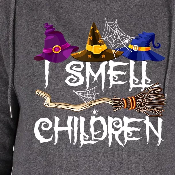 I Smell Children Funny Witches Halloween Party Costume Womens Funnel Neck Pullover Hood