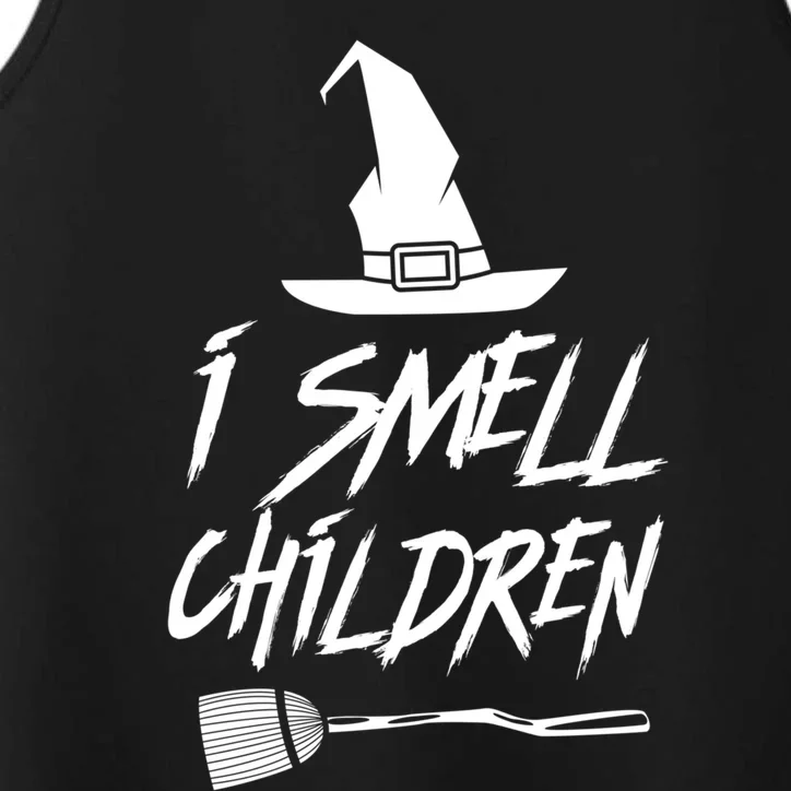 I Smell Children Funny Halloween Witch Hat Broom Costume Gift Performance Tank