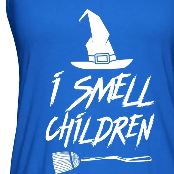 I Smell Children Funny Halloween Witch Hat Broom Costume Gift Ladies Essential Flowy Tank