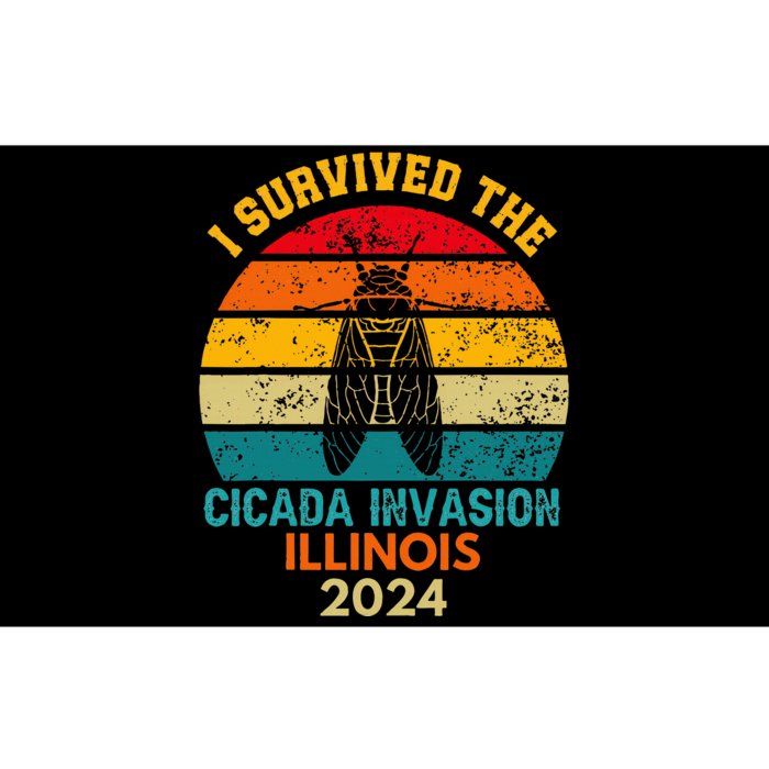 I Survived Cicada Invasion Illinois 2024 Cigada Summer Bumper Sticker