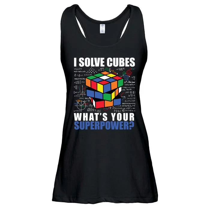 I Solve Cubes What's Your Superpower Ladies Essential Flowy Tank