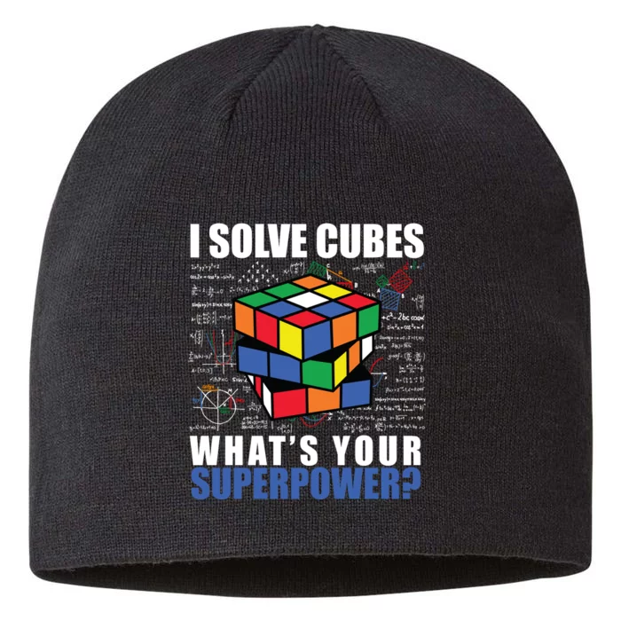 I Solve Cubes What's Your Superpower 8 1/2in Sustainable Knit Beanie