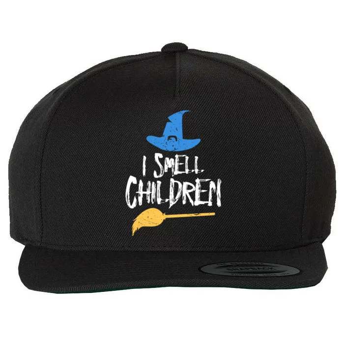 I Smell Children Funny Spooky Witch Halloween Gift Wool Snapback Cap