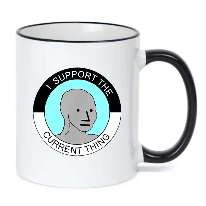 I Support Current Thing Black Color Changing Mug