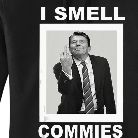 I Smell Commies Funny Ronald Regan Women's Pullover Hoodie