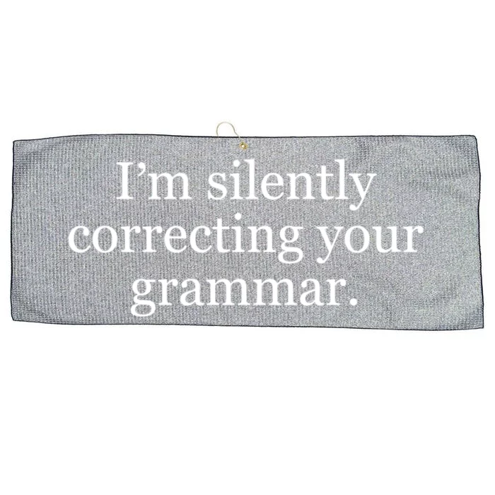 I'm Silently Correcting Your Grammar Gift Large Microfiber Waffle Golf Towel