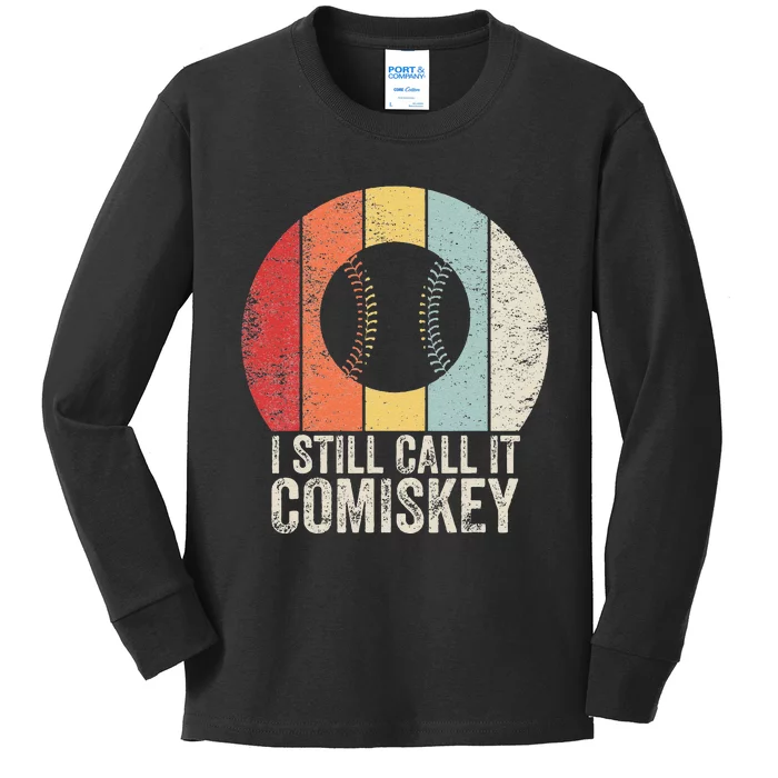 I Still Call It Comiskey Vintage Baseball Lover Kids Long Sleeve Shirt