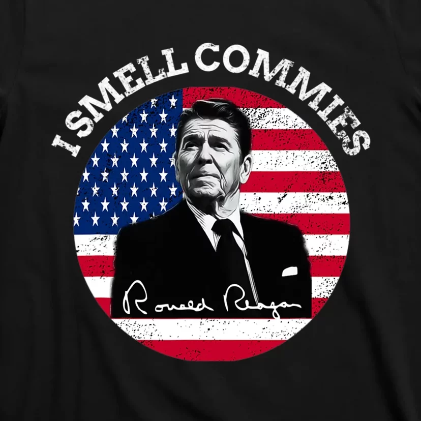 I Smell Commies Republican Conservative Ronald Regan Biden T-Shirt