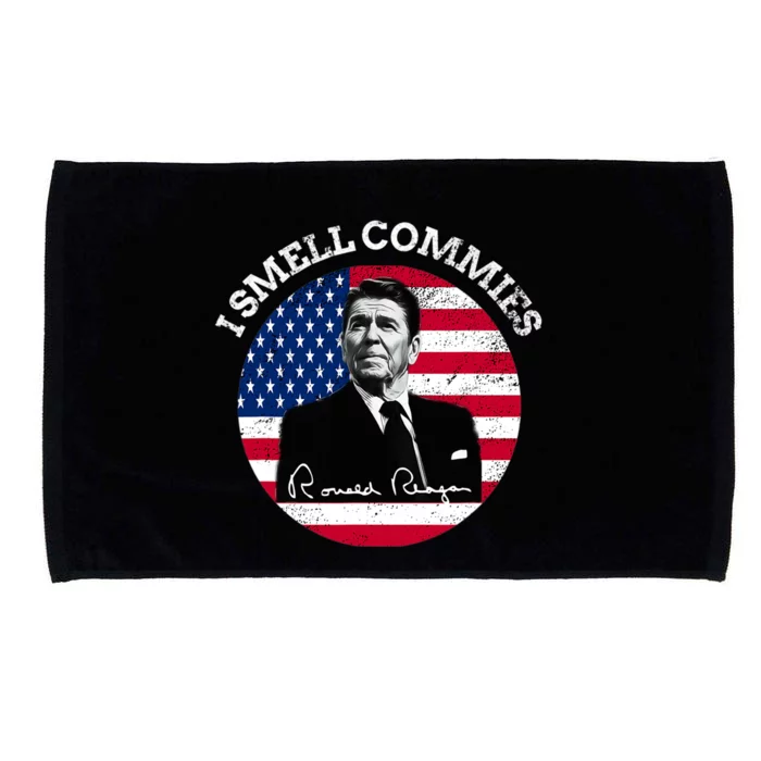 I Smell Commies Republican Conservative Ronald Regan Biden Microfiber Hand Towel