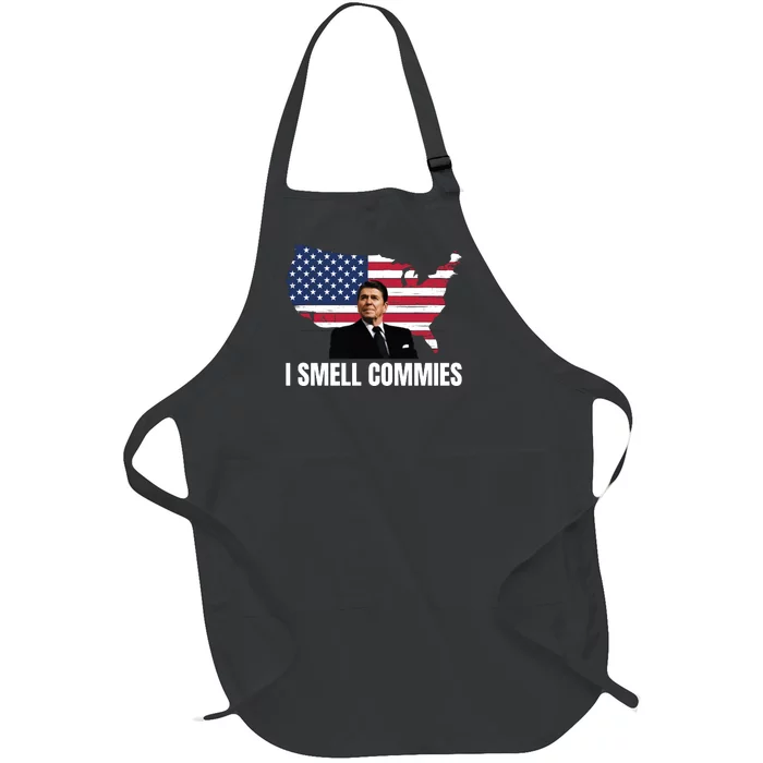 I Smell Commies, Ronald Reagan, Political Humor, President Reagan Full-Length Apron With Pocket