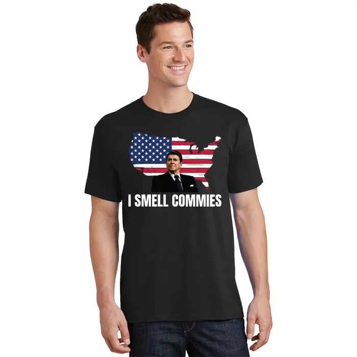 I Smell Commies, Ronald Reagan, Political Humor, President Reagan T-Shirt