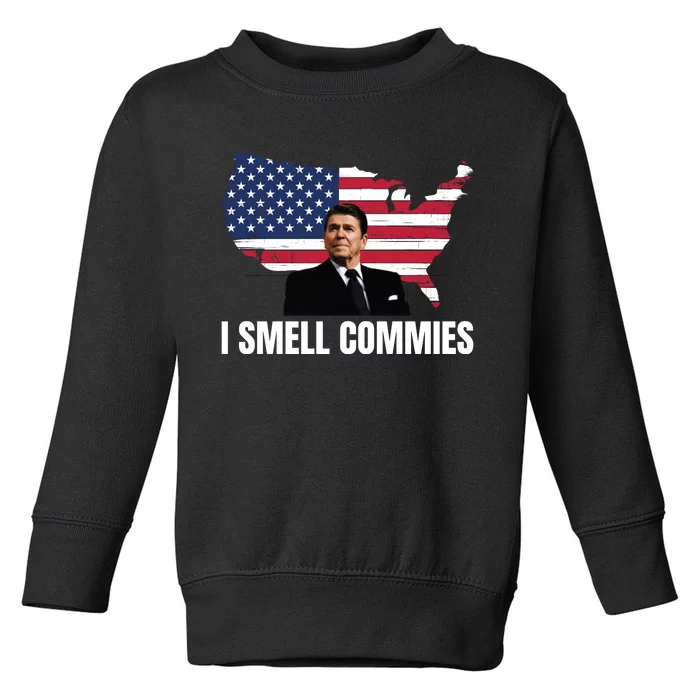 I Smell Commies, Ronald Reagan, Political Humor, President Reagan Toddler Sweatshirt