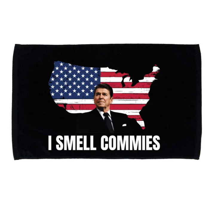 I Smell Commies, Ronald Reagan, Political Humor, President Reagan Microfiber Hand Towel