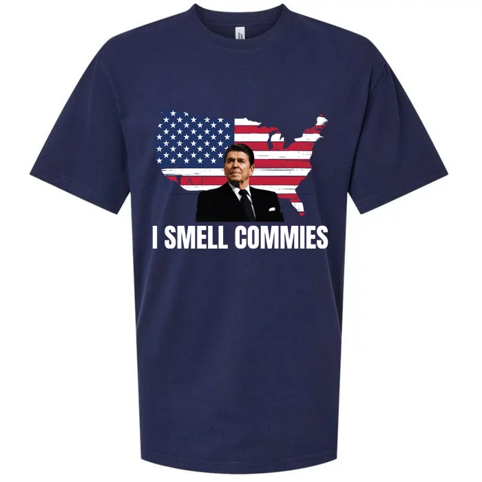 I Smell Commies, Ronald Reagan, Political Humor, President Reagan Sueded Cloud Jersey T-Shirt