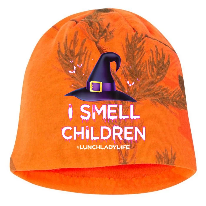 I Smell Children Lunch Lady Life Halloween For Lunch Lady Kati - Camo Knit Beanie