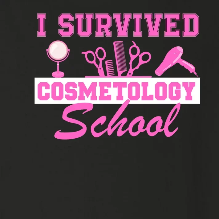 I Survived Cosmetology School Graduation Cosmetologist Cosmetology Student Toddler Long Sleeve Shirt