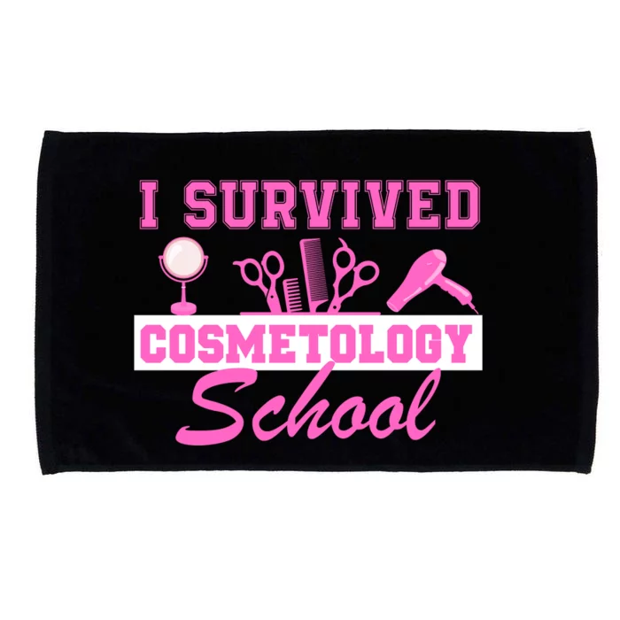 I Survived Cosmetology School Graduation Cosmetologist Cosmetology Student Microfiber Hand Towel