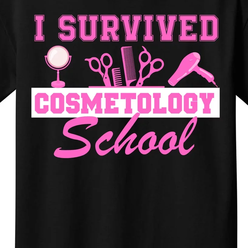 I Survived Cosmetology School Graduation Cosmetologist Cosmetology Student Kids T-Shirt