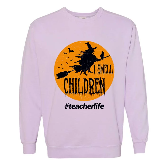 I Smell Children Witch Costume For Halloween Gift Garment-Dyed Sweatshirt