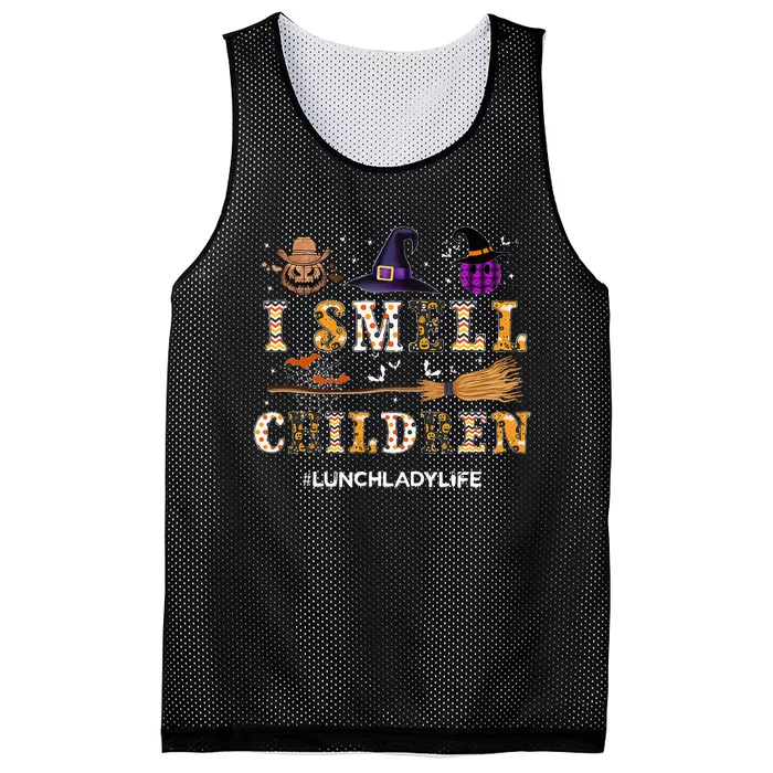 I Smell Children Lunch Lady Life Halloween for Lunch Lady Mesh Reversible Basketball Jersey Tank