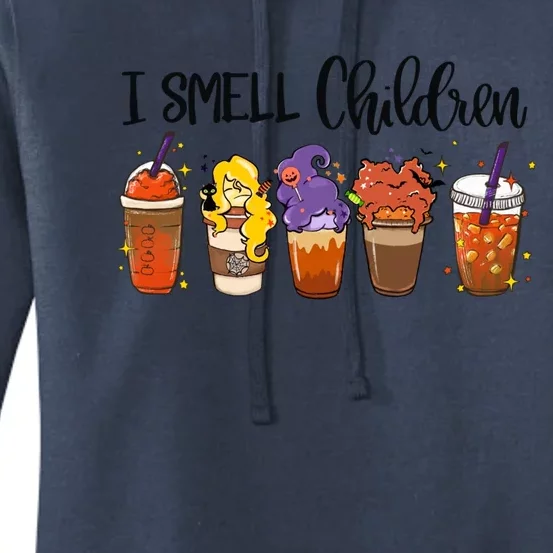 I Smell Children Halloween Funny Witches Coffee Latte Meaningful Gift Women's Pullover Hoodie