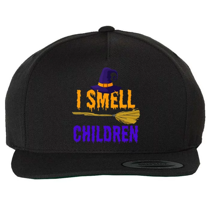 I Smell Children Witch Halloween Costume Wool Snapback Cap