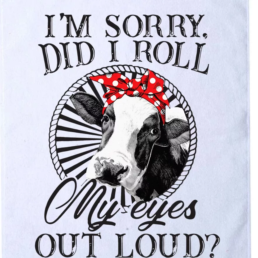 I'm Sorry Did I Roll My Eyes Out Loud Funny Cow Bandana Platinum Collection Golf Towel