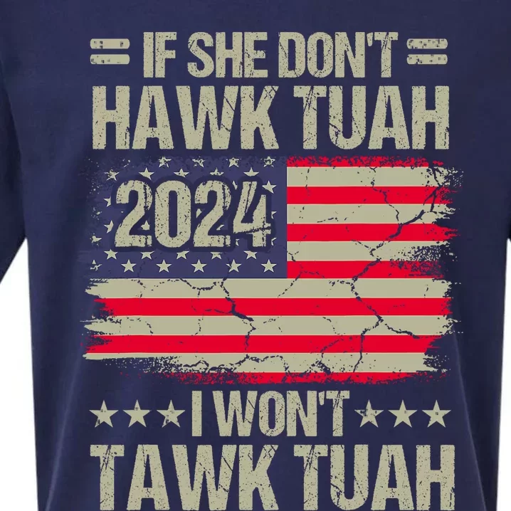 If She DonT Hawk Tush I DonT Tawk Tuah Sueded Cloud Jersey T-Shirt