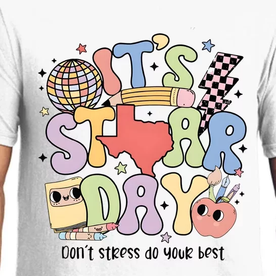 ItS Star Day DonT Stress Do Your Best State Exam Pajama Set