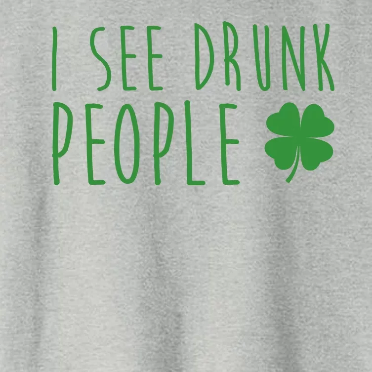 I See Drunk People Funny St Patricks Day Women's Crop Top Tee