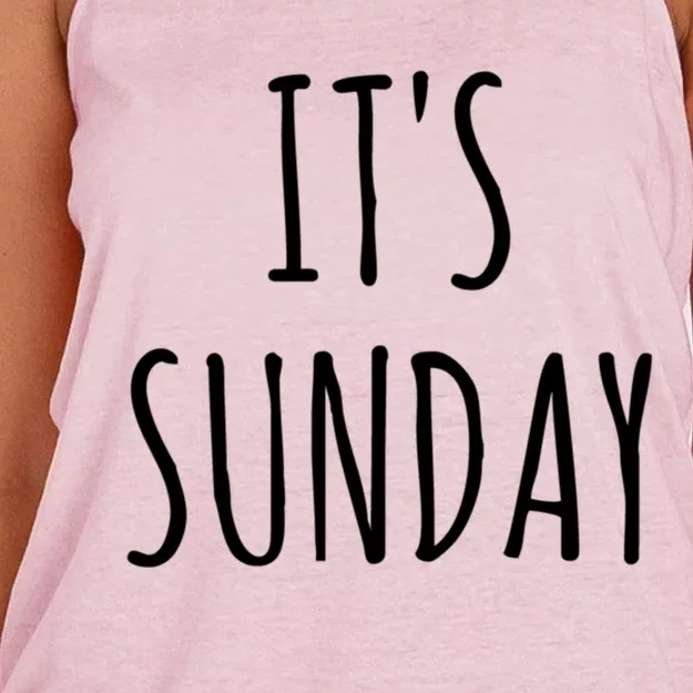 It's Sunday Day Of The Week Prank April Fools Day Great Gift Women's Knotted Racerback Tank