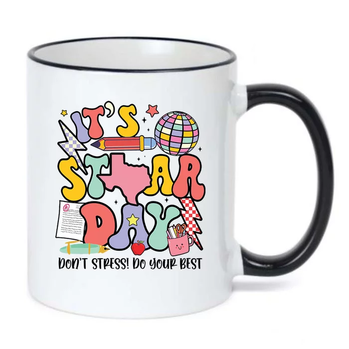 Its Staar Day Dont Stress Do Your Best Test Day Groovy Black Color Changing Mug