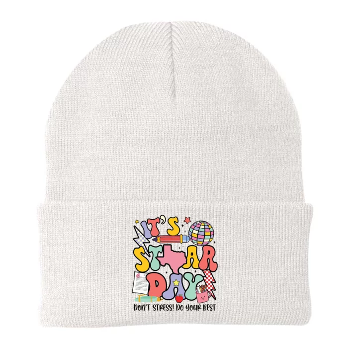 Its Staar Day Dont Stress Do Your Best Test Day Groovy Knit Cap Winter Beanie