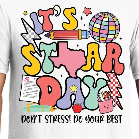 Its Staar Day Dont Stress Do Your Best Test Day Groovy Pajama Set