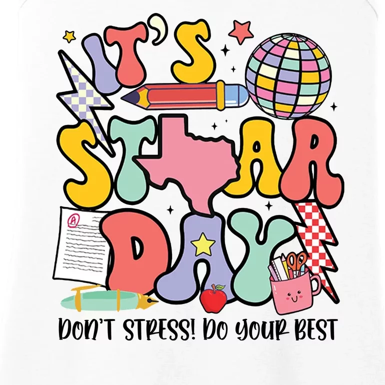 Its Staar Day Dont Stress Do Your Best Test Day Groovy Ladies Essential Tank