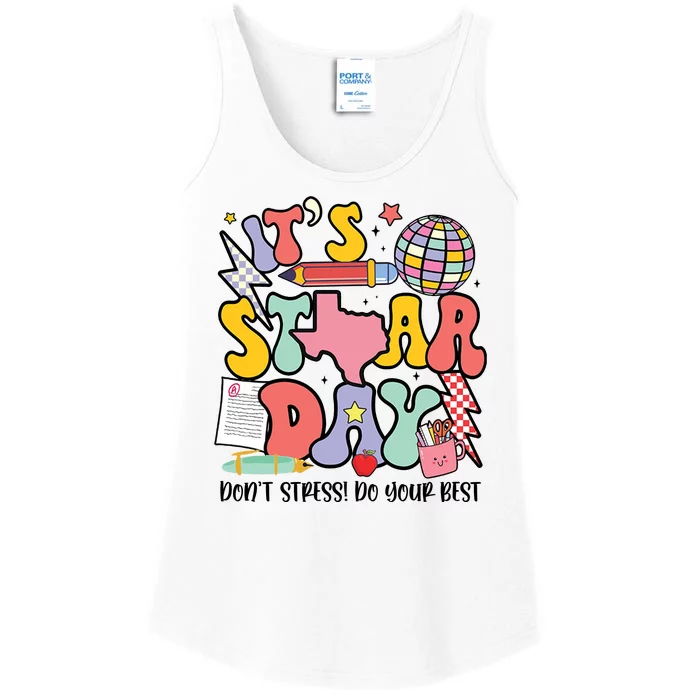 Its Staar Day Dont Stress Do Your Best Test Day Groovy Ladies Essential Tank