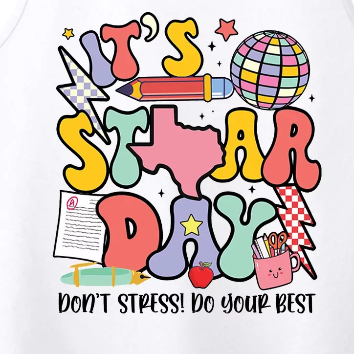 Its Staar Day Dont Stress Do Your Best Test Day Groovy Performance Tank