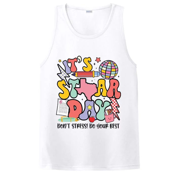 Its Staar Day Dont Stress Do Your Best Test Day Groovy Performance Tank