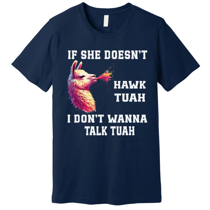 If She Doesn’T Hawk Tuah I Don’T Wanna Talk Tuah Premium T-Shirt