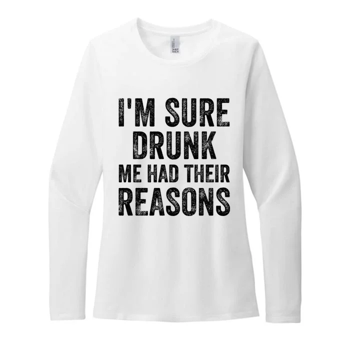 I'm Sure Drunk Me Had Their Reasons Womens CVC Long Sleeve Shirt